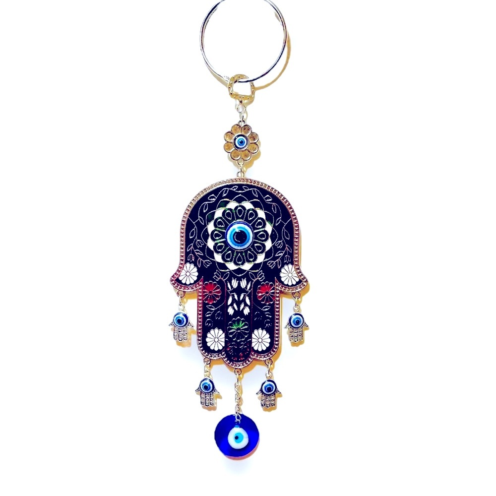 Floral Hand With Protective Eye Hanging Decor